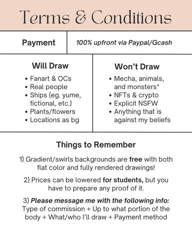 payment and conditions